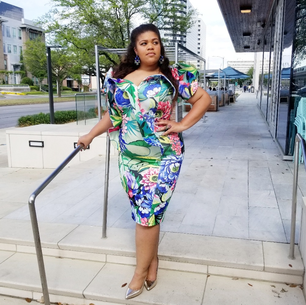 Floral Structured Bodycon